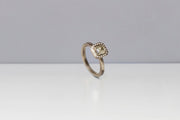 Todd Reed ring forged in palladium and set with cushion cut diamond(1.73cts)and white brilliant cut Halo(.10cts)